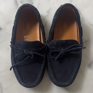 Gucci Navy. Suede Drivers